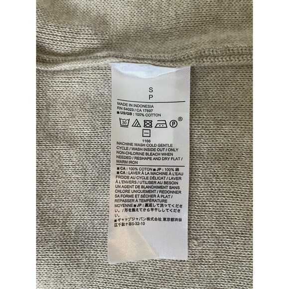 Banana Republic Open Cardigan Size Small Beige Long Sleeves - Picture 7 of 8